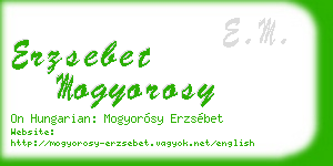 erzsebet mogyorosy business card
