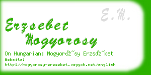 erzsebet mogyorosy business card